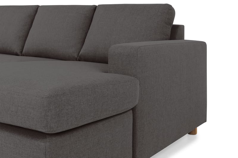 Crazy 5-sits Vänstervänd U-formad Soffa med Divan och Schäslong i Tyg - Mörkgrå - Möbler - Vardagsrum - Soffor - U-soffor