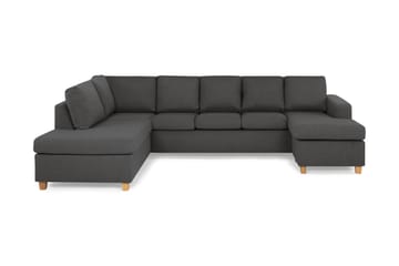 Crazy 5-sits Vänstervänd U-formad Soffa med Divan och Schäslong i Tyg