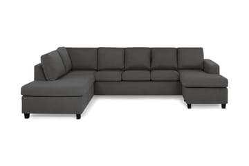 Crazy 5-sits Vänstervänd U-formad Soffa med Divan och Schäslong i Tyg
