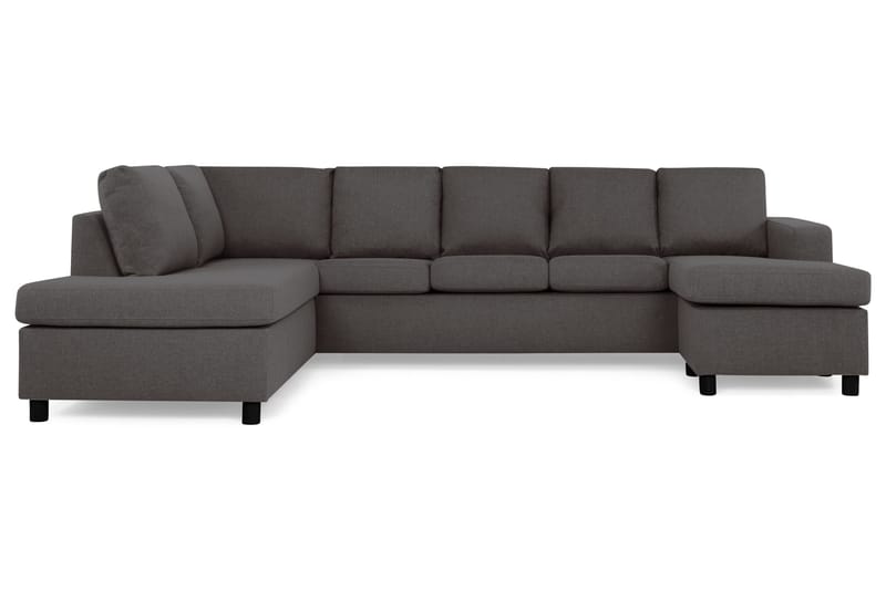 Crazy 5-sits Vänstervänd U-formad Soffa med Divan och Schäslong i Tyg - Mörkgrå - Möbler - Vardagsrum - Soffor - U-soffor