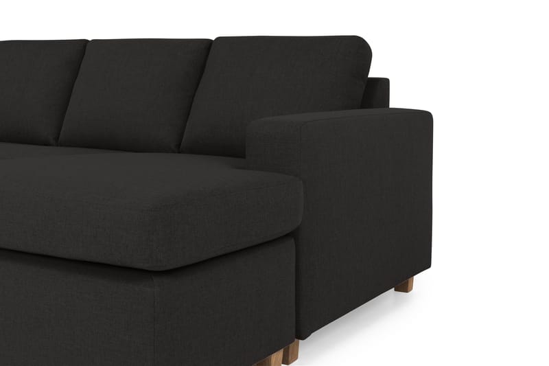 Crazy 5-sits Vänstervänd U-formad X-Large Soffa med Divan och Schäslong i Tyg - Antracit - Möbler - Vardagsrum - Soffor - U-soffor