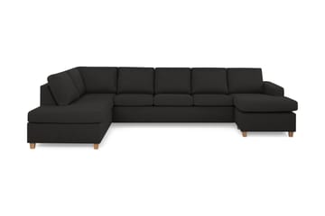 Crazy 5-sits Vänstervänd U-formad X-Large Soffa med Divan och Schäslong i Tyg