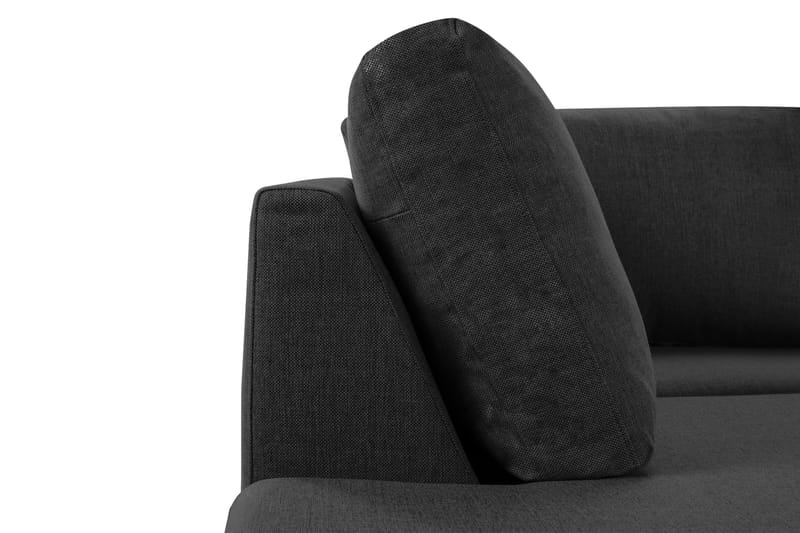 Crazy 5-sits Vänstervänd U-formad X-Large Soffa med Divan och Schäslong i Tyg - Antracit - Möbler - Vardagsrum - Soffor - U-soffor