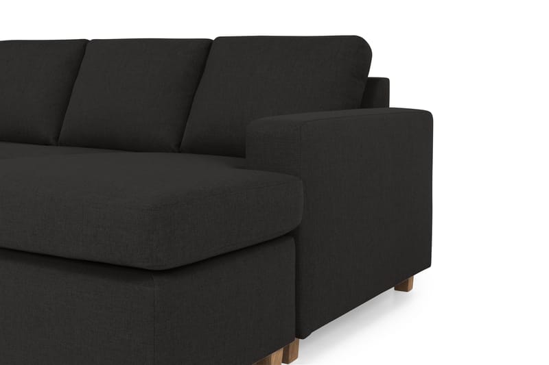 Crazy 5-sits Vänstervänd U-formad X-Large Soffa med Divan och Schäslong i Tyg - Antracit - Möbler - Vardagsrum - Soffor - U-soffor