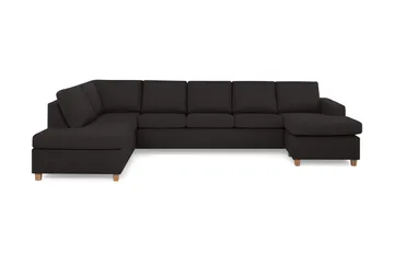 Crazy 5-sits Vänstervänd U-formad X-Large Soffa med Divan och Schäslong i Tyg