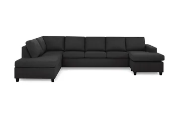 Crazy 5-sits Vänstervänd U-formad X-Large Soffa med Divan och Schäslong i Tyg