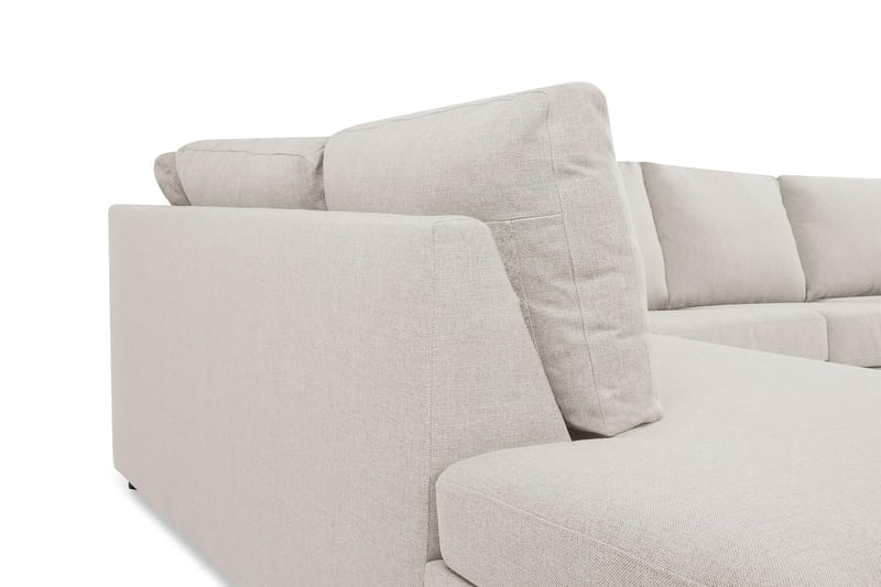 Crazy 5-sits Vänstervänd U-formad X-Large Soffa med Divan och Schäslong i Tyg - Beige - Möbler - Vardagsrum - Soffor - U-soffor