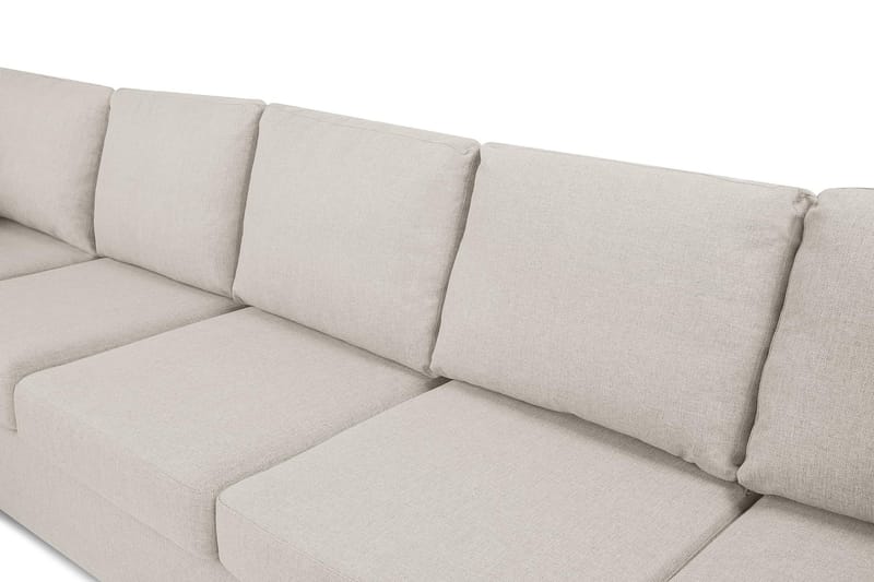 Crazy 5-sits Vänstervänd U-formad X-Large Soffa med Divan och Schäslong i Tyg - Beige - Möbler - Vardagsrum - Soffor - U-soffor