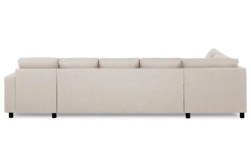 Crazy 5-sits Vänstervänd U-formad X-Large Soffa med Divan och Schäslong i Tyg - Beige - Möbler - Vardagsrum - Soffor - U-soffor