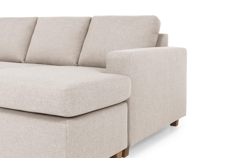 Crazy 5-sits Vänstervänd U-formad X-Large Soffa med Divan och Schäslong i Tyg - Beige - Möbler - Vardagsrum - Soffor - U-soffor