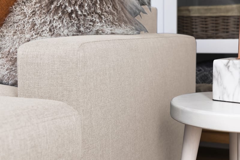 Crazy 5-sits Vänstervänd U-formad X-Large Soffa med Divan och Schäslong i Tyg - Beige - Möbler - Vardagsrum - Soffor - U-soffor