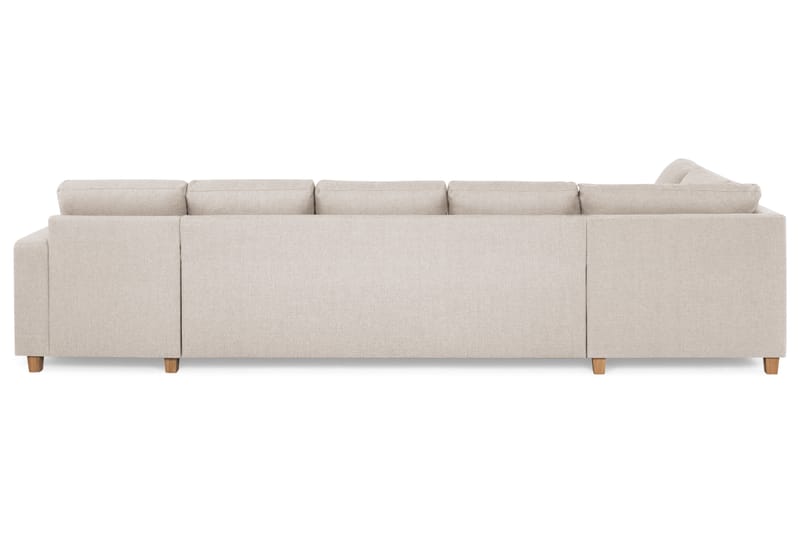 Crazy 5-sits Vänstervänd U-formad X-Large Soffa med Divan och Schäslong i Tyg - Beige - Möbler - Vardagsrum - Soffor - U-soffor