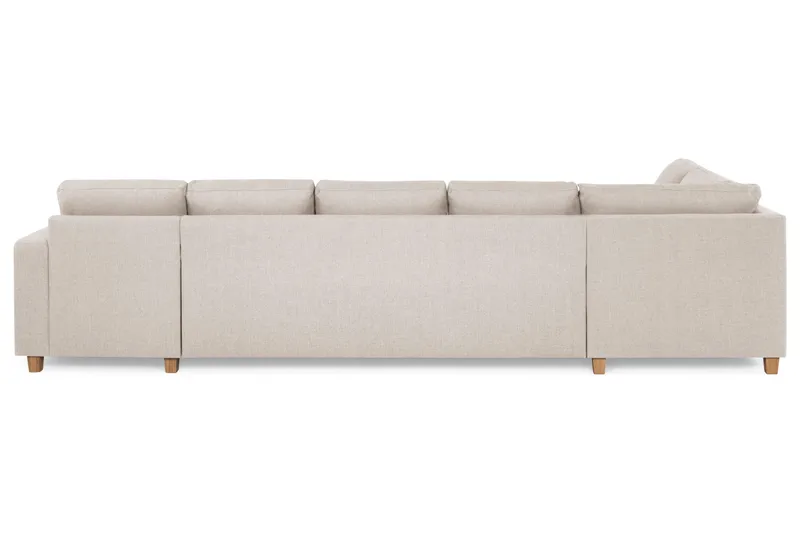 Crazy 5-sits Vänstervänd U-formad X-Large Soffa med Divan och Schäslong i Tyg - Beige - Möbler - Vardagsrum - Soffor - U-soffor