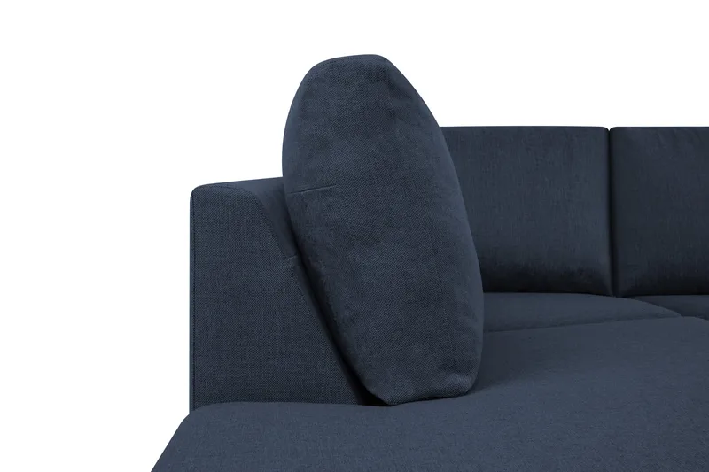 Crazy 5-sits Vänstervänd U-formad X-Large Soffa med Divan och Schäslong i Tyg - Blå - Möbler - Vardagsrum - Soffor - U-soffor