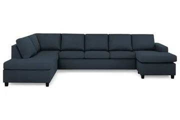 Crazy 5-sits Vänstervänd U-formad X-Large Soffa med Divan och Schäslong i Tyg