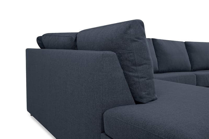 Crazy 5-sits Vänstervänd U-formad X-Large Soffa med Divan och Schäslong i Tyg - Blå - Möbler - Vardagsrum - Soffor - U-soffor