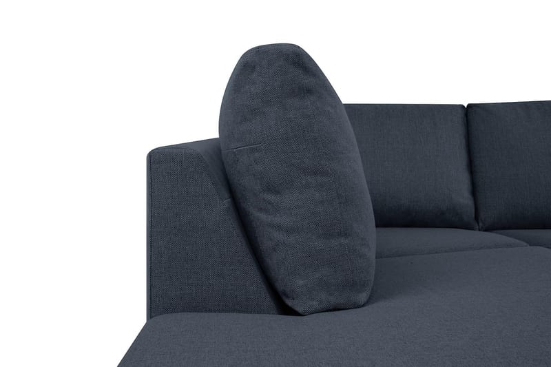 Crazy 5-sits Vänstervänd U-formad X-Large Soffa med Divan och Schäslong i Tyg - Blå - Möbler - Vardagsrum - Soffor - U-soffor