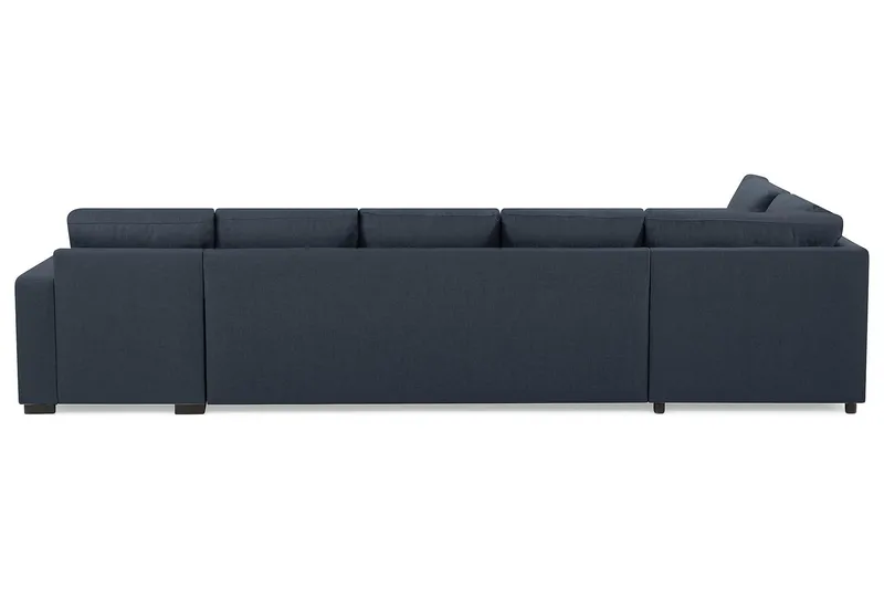 Crazy 5-sits Vänstervänd U-formad X-Large Soffa med Divan och Schäslong i Tyg - Blå - Möbler - Vardagsrum - Soffor - U-soffor