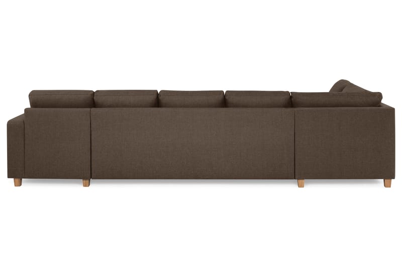 Crazy 5-sits Vänstervänd U-formad X-Large Soffa med Divan och Schäslong i Tyg - Brun - Möbler - Vardagsrum - Soffor - U-soffor