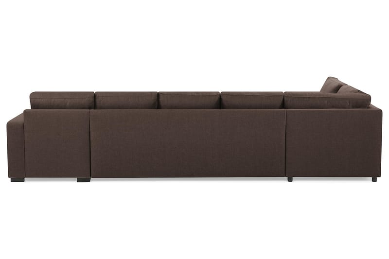 Crazy 5-sits Vänstervänd U-formad X-Large Soffa med Divan och Schäslong i Tyg - Brun - Möbler - Vardagsrum - Soffor - U-soffor