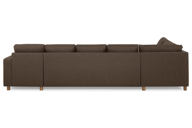 Crazy 5-sits Vänstervänd U-formad X-Large Soffa med Divan och Schäslong i Tyg - Brun - Möbler - Vardagsrum - Soffor - U-soffor
