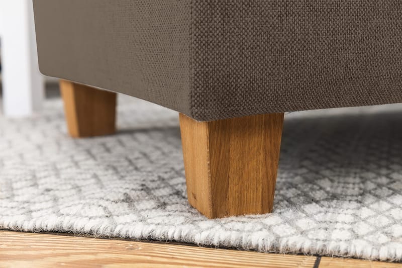 Crazy 5-sits Vänstervänd U-formad X-Large Soffa med Divan och Schäslong i Tyg - Brun - Möbler - Vardagsrum - Soffor - U-soffor