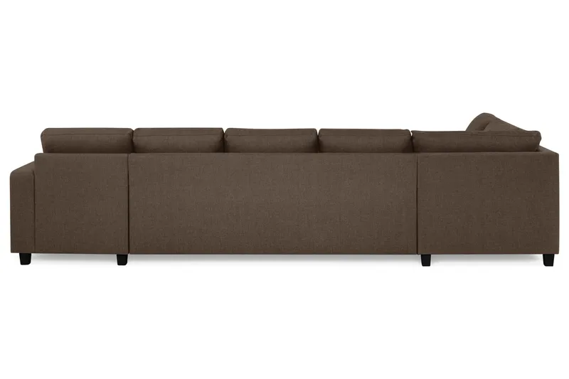 Crazy 5-sits Vänstervänd U-formad X-Large Soffa med Divan och Schäslong i Tyg - Brun - Möbler - Vardagsrum - Soffor - U-soffor