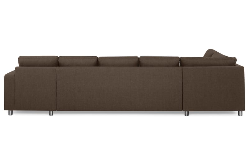 Crazy 5-sits Vänstervänd U-formad X-Large Soffa med Divan och Schäslong i Tyg - Brun - Möbler - Vardagsrum - Soffor - U-soffor