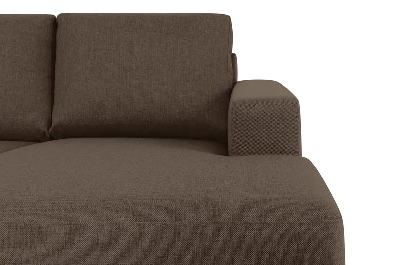 Crazy 5-sits Vänstervänd U-formad X-Large Soffa med Divan och Schäslong i Tyg - Brun - Möbler - Vardagsrum - Soffor - U-soffor