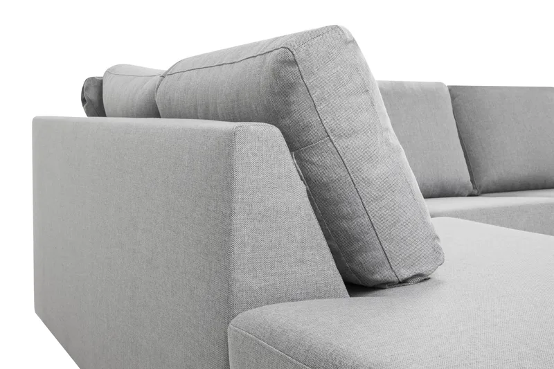 Crazy 5-sits Vänstervänd U-formad X-Large Soffa med Divan och Schäslong i Tyg - Grå - Möbler - Vardagsrum - Soffor - U-soffor