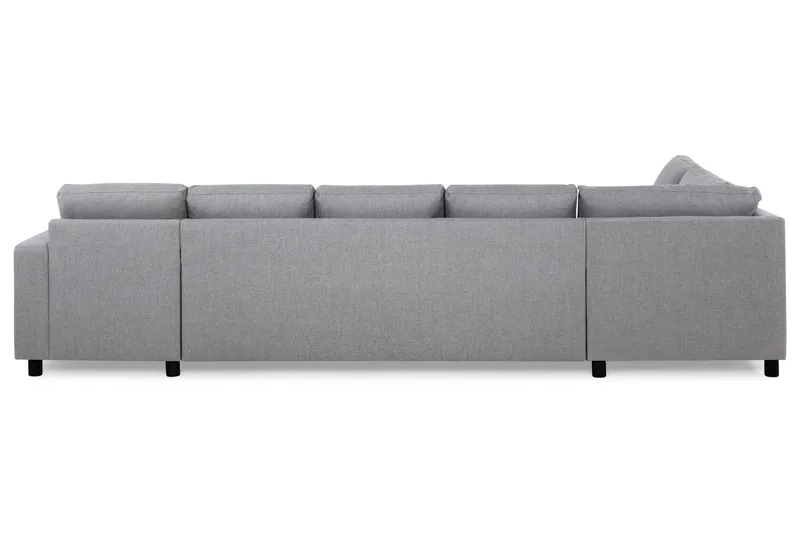 Crazy 5-sits Vänstervänd U-formad X-Large Soffa med Divan och Schäslong i Tyg - Grå - Möbler - Vardagsrum - Soffor - U-soffor