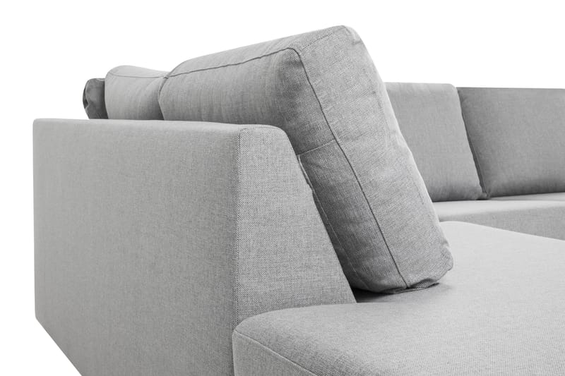 Crazy 5-sits Vänstervänd U-formad X-Large Soffa med Divan och Schäslong i Tyg - Grå - Möbler - Vardagsrum - Soffor - U-soffor