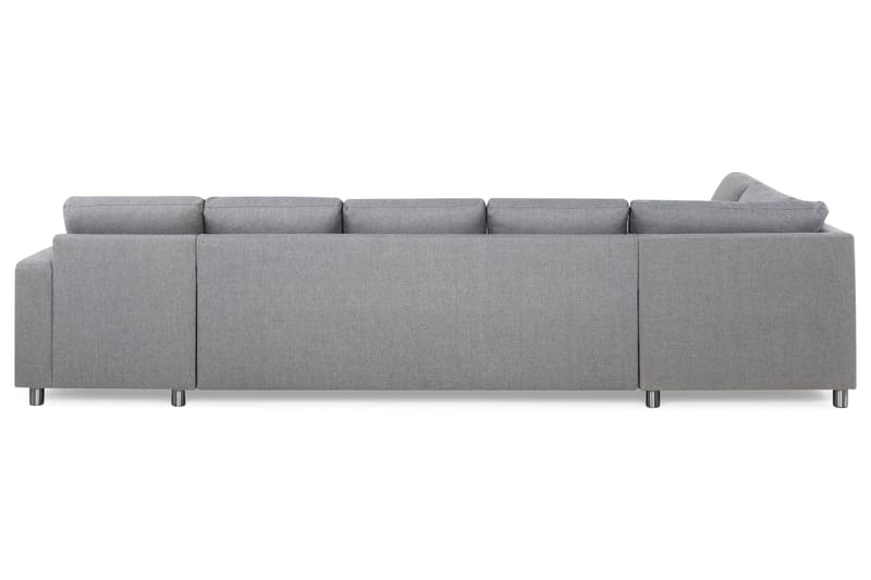 Crazy 5-sits Vänstervänd U-formad X-Large Soffa med Divan och Schäslong i Tyg - Grå - Möbler - Vardagsrum - Soffor - U-soffor