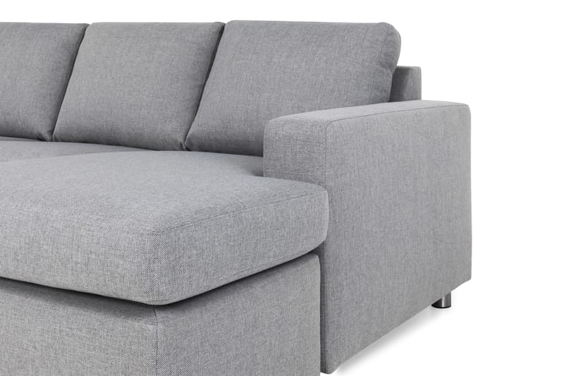 Crazy 5-sits Vänstervänd U-formad X-Large Soffa med Divan och Schäslong i Tyg - Grå - Möbler - Vardagsrum - Soffor - U-soffor