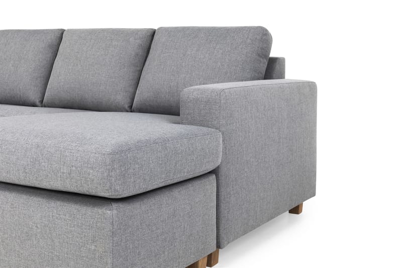 Crazy 5-sits Vänstervänd U-formad X-Large Soffa med Divan och Schäslong i Tyg - Grå - Möbler - Vardagsrum - Soffor - U-soffor