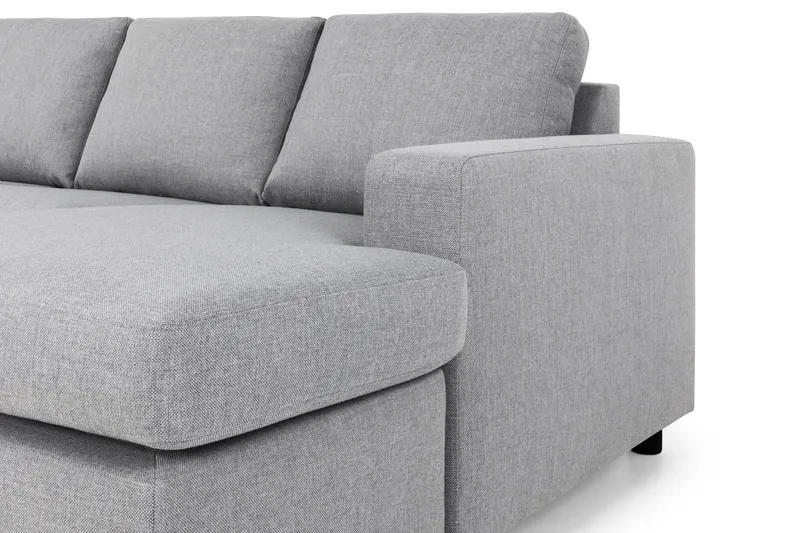 Crazy 5-sits Vänstervänd U-formad X-Large Soffa med Divan och Schäslong i Tyg - Grå - Möbler - Vardagsrum - Soffor - U-soffor