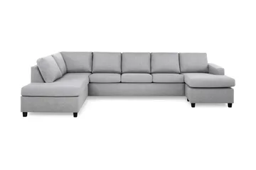 Crazy 5-sits Vänstervänd U-formad X-Large Soffa med Divan och Schäslong i Tyg