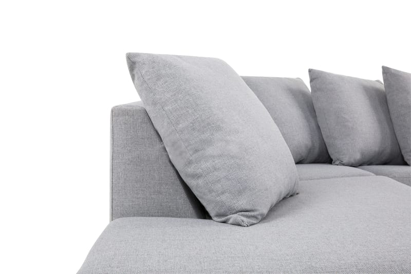 Crazy 5-sits Vänstervänd U-formad X-Large Soffa med Divan och Schäslong i Tyg inkl Kuvertkuddar - Grå - Möbler - Vardagsrum - Soffor - U-soffor