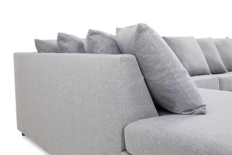 Crazy 5-sits Vänstervänd U-formad X-Large Soffa med Divan och Schäslong i Tyg inkl Kuvertkuddar - Grå - Möbler - Vardagsrum - Soffor - U-soffor