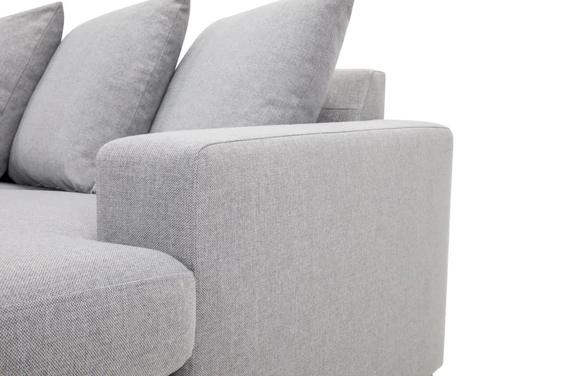 Crazy 5-sits Vänstervänd U-formad X-Large Soffa med Divan och Schäslong i Tyg inkl Kuvertkuddar - Grå - Möbler - Vardagsrum - Soffor - U-soffor