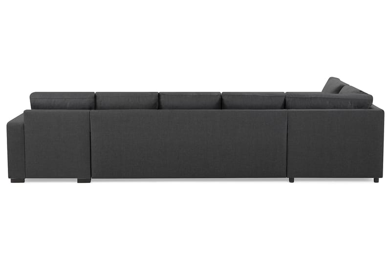 Crazy 5-sits Vänstervänd U-formad X-Large Soffa med Divan och Schäslong i Tyg - Mörkgrå - Möbler - Vardagsrum - Soffor - U-soffor