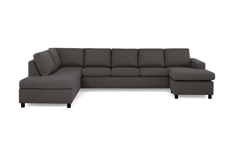 Crazy 5-sits Vänstervänd U-formad X-Large Soffa med Divan och Schäslong i Tyg - Mörkgrå - Möbler - Vardagsrum - Soffor - U-soffor
