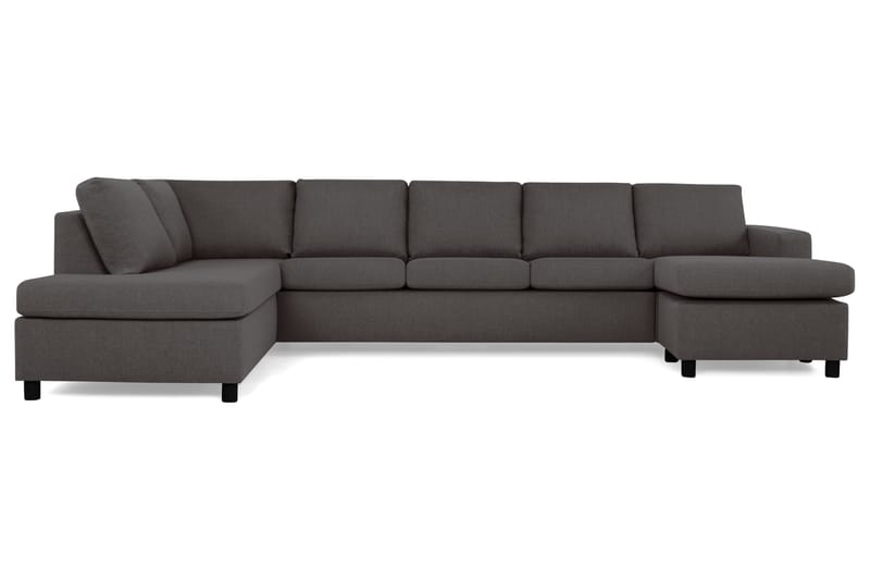 Crazy 5-sits Vänstervänd U-formad X-Large Soffa med Divan och Schäslong i Tyg - Mörkgrå - Möbler - Vardagsrum - Soffor - U-soffor