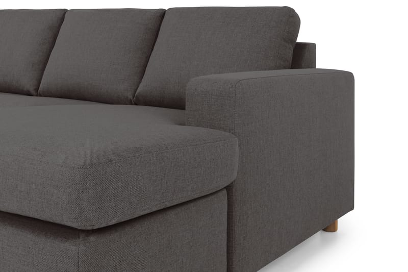 Crazy 5-sits Vänstervänd U-formad X-Large Soffa med Divan och Schäslong i Tyg - Mörkgrå - Möbler - Vardagsrum - Soffor - U-soffor