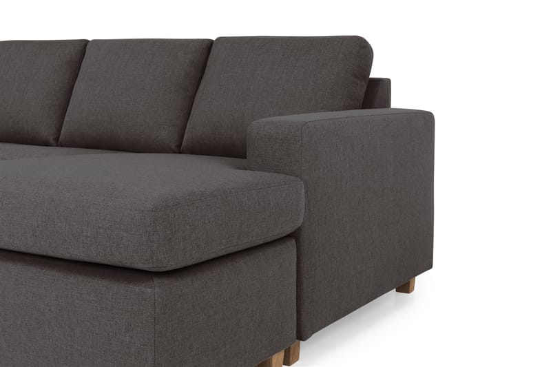 Crazy 5-sits Vänstervänd U-formad X-Large Soffa med Divan och Schäslong i Tyg - Mörkgrå - Möbler - Vardagsrum - Soffor - U-soffor