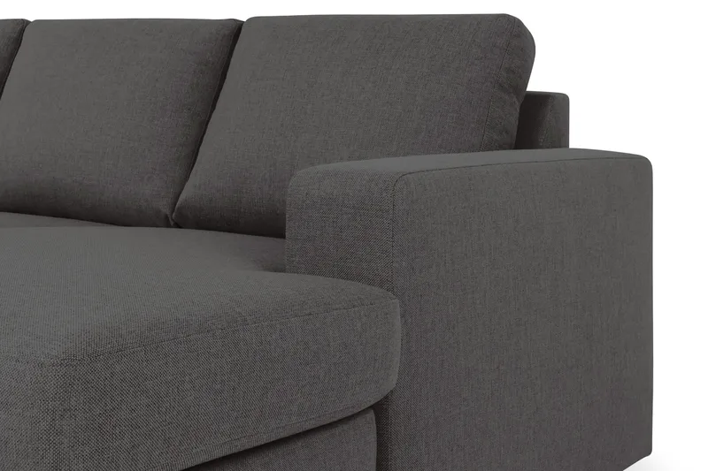 Crazy 5-sits Vänstervänd U-formad X-Large Soffa med Divan och Schäslong i Tyg - Mörkgrå - Möbler - Vardagsrum - Soffor - U-soffor