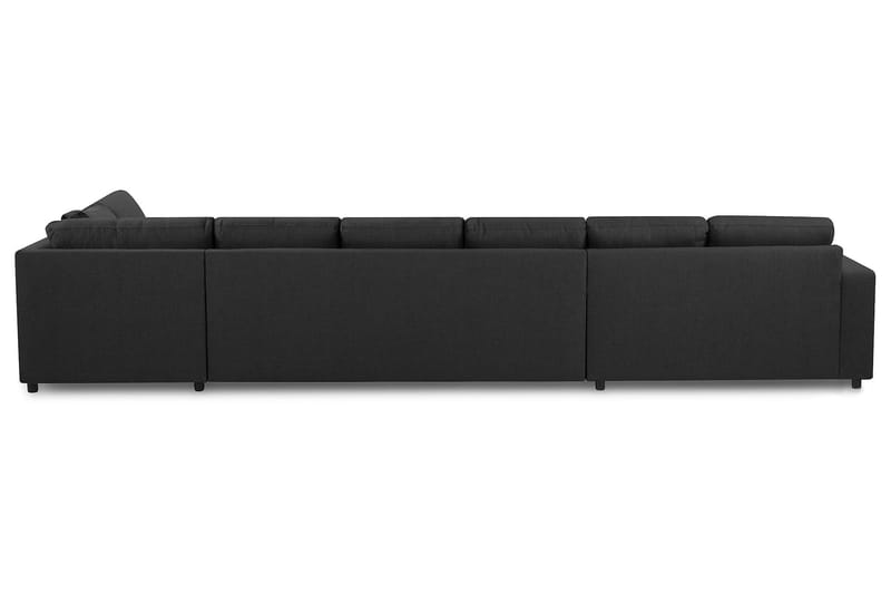 Crazy 6-sits Högervänd U-formad XX-Large Soffa med Divan och Schäslong i Tyg - Antracit - Möbler - Vardagsrum - Soffor - U-soffor