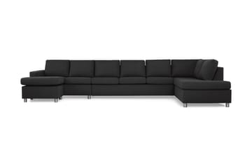 Crazy 6-sits Högervänd U-formad XX-Large Soffa med Divan och Schäslong i Tyg