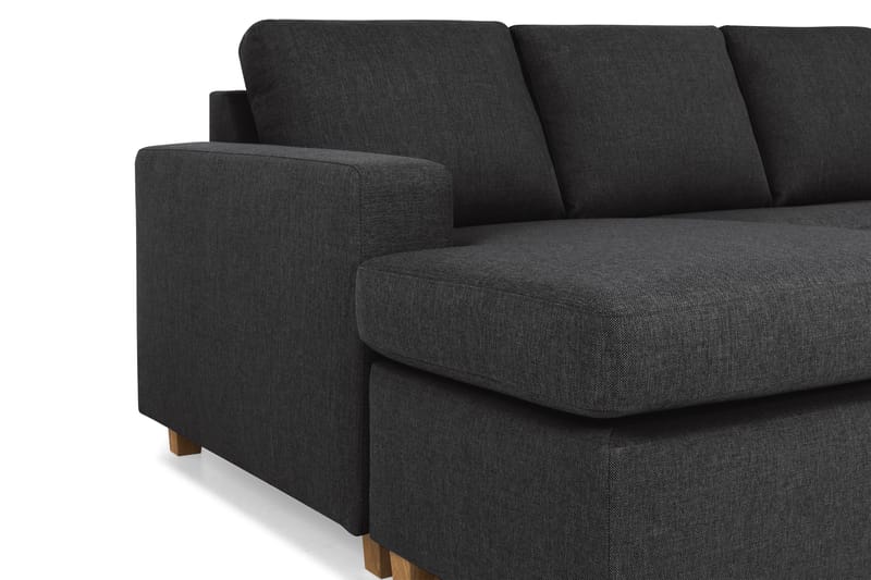 Crazy 6-sits Högervänd U-formad XX-Large Soffa med Divan och Schäslong i Tyg - Antracit - Möbler - Vardagsrum - Soffor - U-soffor