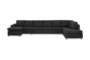 Crazy 6-sits Högervänd U-formad XX-Large Soffa med Divan och Schäslong i Tyg